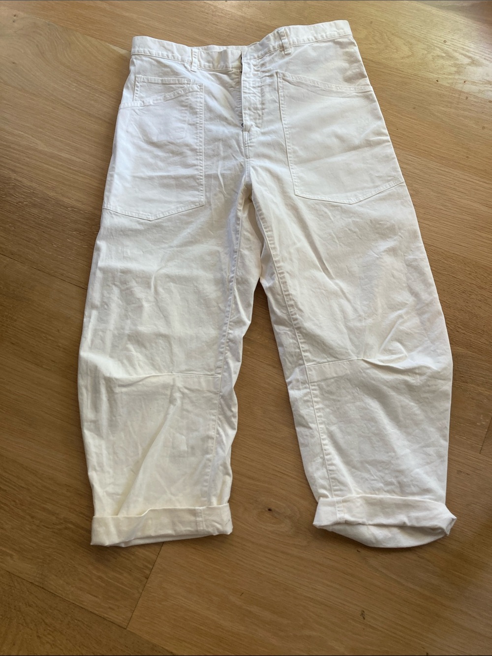Nili Lotan White Cotton Chinos